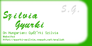 szilvia gyurki business card